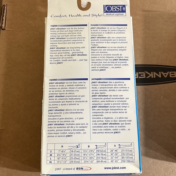 Jobst UltraSheer 15-20mmHg support pantyhose -Silky Beige in Large BNIB - Picture 7 of 9